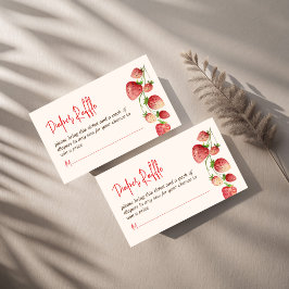 Tarjeta De Recepción Coqueta de arándano de fresa de coco de bebé ducha