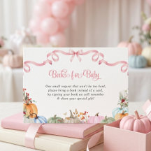 Coqueta de lazo rosa, una pequeña calabaza Baby Sh
