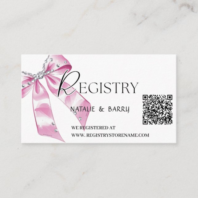 Tarjeta De Recepción Coquette Bow Baby Shower (Anverso)