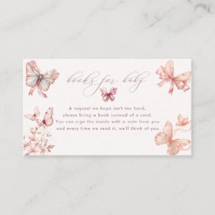 Tarjeta De Recepción Coquette Butterfly   Libros para niñas rosadas par
