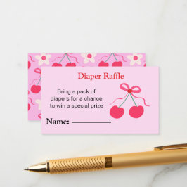 Tarjeta De Recepción Coquette Cherries con Baby Shower de arcos