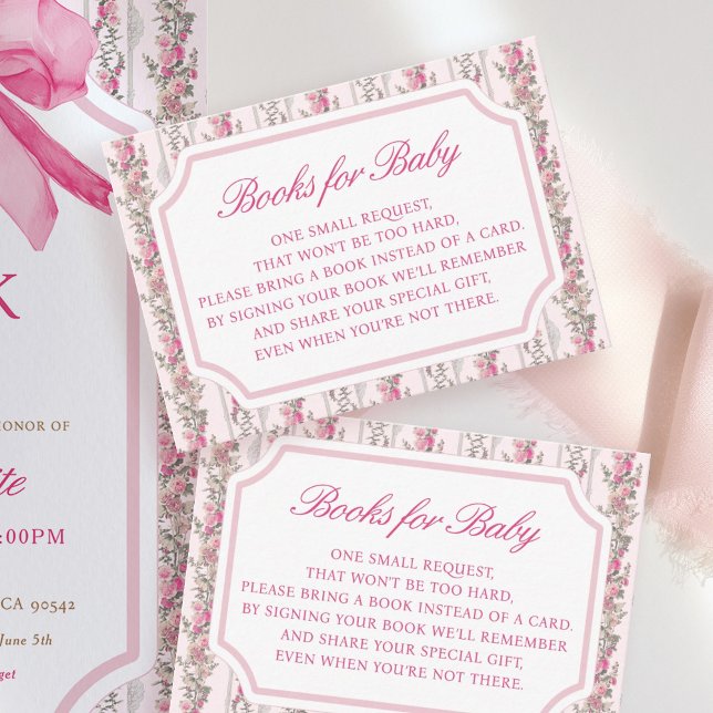 Tarjeta De Recepción Coquette Love Shack Baby Shower Books Para El Bebé (Subido por el creador)