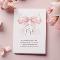 Coquette Pink Bow Baby Shower Books para el bebé