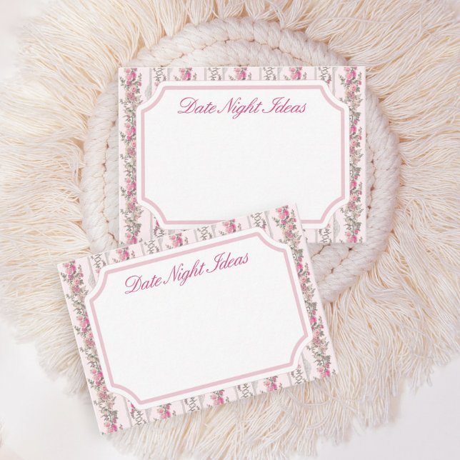 Tarjeta De Recepción Coquette Pink Love Shack Date Ideas nocturnas (Subido por el creador)