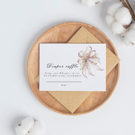 Tarjeta De Recepción Coquette purple bow baby shower 