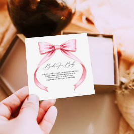 Tarjeta De Recepción Coquette rosa dobla libros Baby Shower para bebé