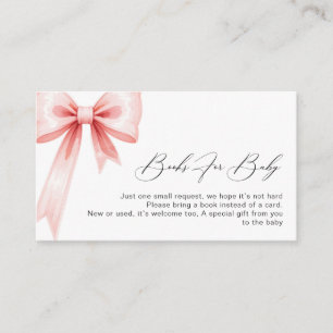 Tarjeta De Recepción Coquette rosa moderna Baby Shower Books Solicitud