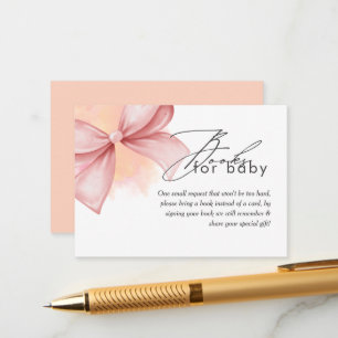 Tarjeta De Recepción Coquette rosa moderna Baby Shower elegante