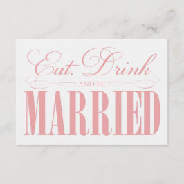 Tarjeta De Recepción Coral Come, Bebe & Cásate | Enclosure