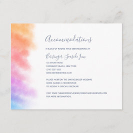 Tarjeta De Recepción Corazón arcoiris lleno de alegría Boda