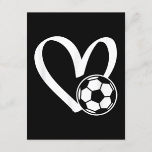Tarjeta De Recepción Corazón del balón de fútbol