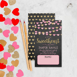 Tarjeta De Recepción Corazones de amor colgantes Pequeño amor Baby Show