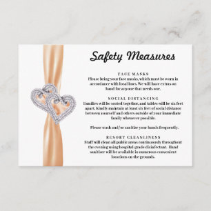 Tarjeta De Recepción Corazones de Diamante Cinturón Naranja Medidas de 