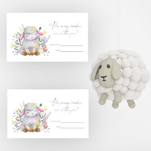 Tarjeta De Recepción Cordero pequeño - Adivinen cuántos dulces juegan