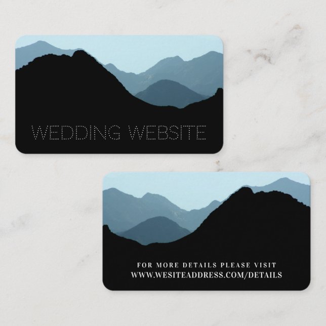 Tarjeta De Recepción Cordillera Azul, sitio web de Bodas rusos (Anverso / Reverso)