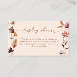 Tarjeta De Recepción Corona de hojas de otoño para ducha de novia