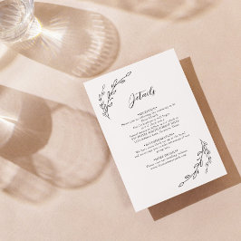 Tarjeta De Recepción Corona de laurel dibujada a mano