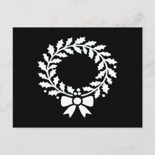 Tarjeta De Recepción Corona de Navidad festiva Clásica
