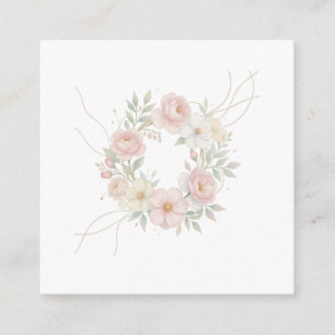 Tarjeta De Recepción Corona floral pastel elegante de diseño botánico r