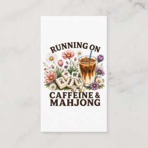 Tarjeta De Recepción Corriendo con cafeína y mahjong