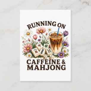 Tarjeta De Recepción Corriendo con cafeína y mahjong