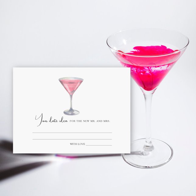 Tarjeta De Recepción Cosmo cocktail Bridal shower Date night ideas (Subido por el creador)