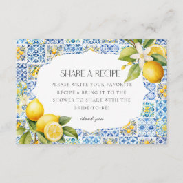 Tarjeta De Recepción Costa Amalfitana Italia Compartir una receta Invit