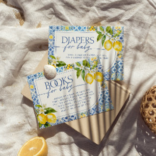 Tarjeta De Recepción Costa Amalfitana Lemon Boys mediterráneos para beb