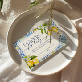 Tarjeta De Recepción Costa Amalfitana Lemon Diaper Mediterráneo Raffle