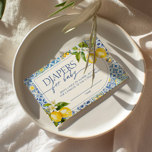 Tarjeta De Recepción Costa Amalfitana Lemon Diaper Mediterráneo Raffle