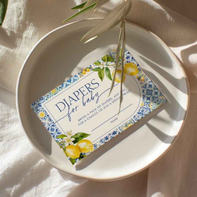 Tarjeta De Recepción Costa Amalfitana Lemon Diaper Mediterráneo Raffle (Subido por el creador)