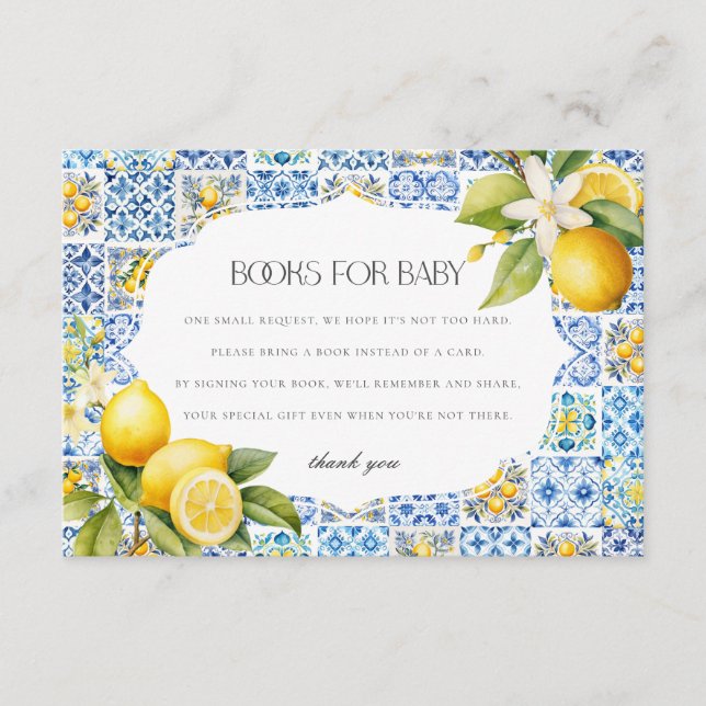 Tarjeta De Recepción Costa de Amalfi Italia Libros para bebé Invitan a  (Anverso)