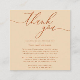 Tarjeta De Recepción Costumbre de boda Foto Simple gracias por