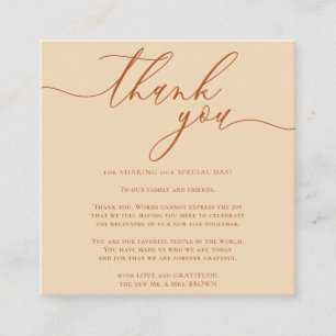 Tarjeta De Recepción Costumbre de boda Foto Simple gracias por