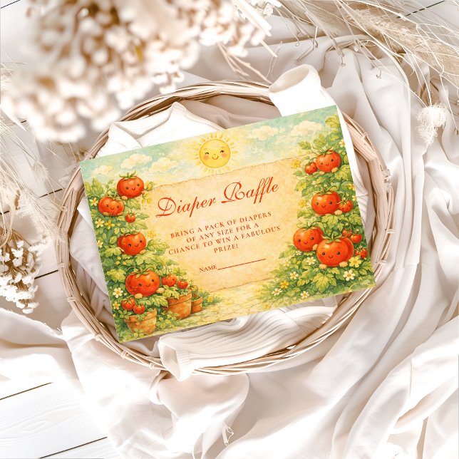 Tarjeta De Recepción Cottage Garden Tomato Diapper Raffle (Subido por el creador)