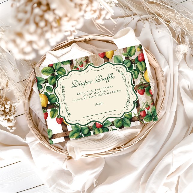 Tarjeta De Recepción Country Fruit Garden Diapper Raffle (Subido por el creador)