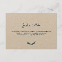 Tarjeta De Recepción Country Gingham Insert Cards