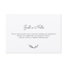 Country Gingham Insert Cards