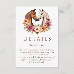 Tarjeta De Recepción Country Western Horses