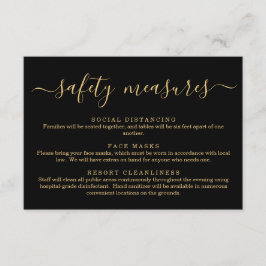 Tarjeta De Recepción Covid 19 Información de Distancia Social Máscara d