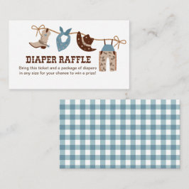 Tarjeta De Recepción Cowboy Baby Shower Diaper Raffle
