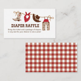 Tarjeta De Recepción Cowboy Baby Shower Diaper Raffle
