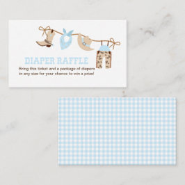 Tarjeta De Recepción Cowboy Baby Shower Diaper Raffle Gabinete