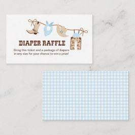 Tarjeta De Recepción Cowboy Baby Shower Diaper Raffle Gabinete