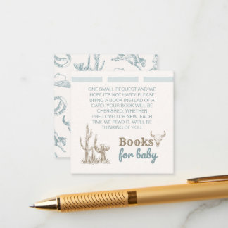 Tarjeta De Recepción Cowboy Bots For Baby Insert Enclosure Card
