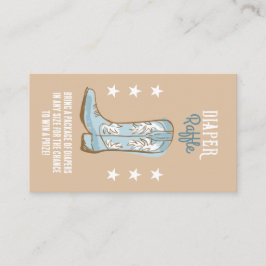 Tarjeta De Recepción Cowboy Desert Diaper Raffle Enclosure Card