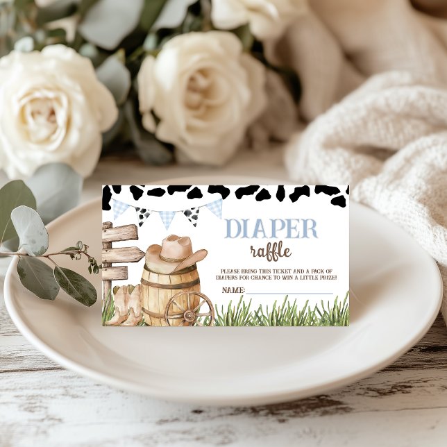 Tarjeta De Recepción Cowboy Diaper Raffle Insert (Subido por el creador)
