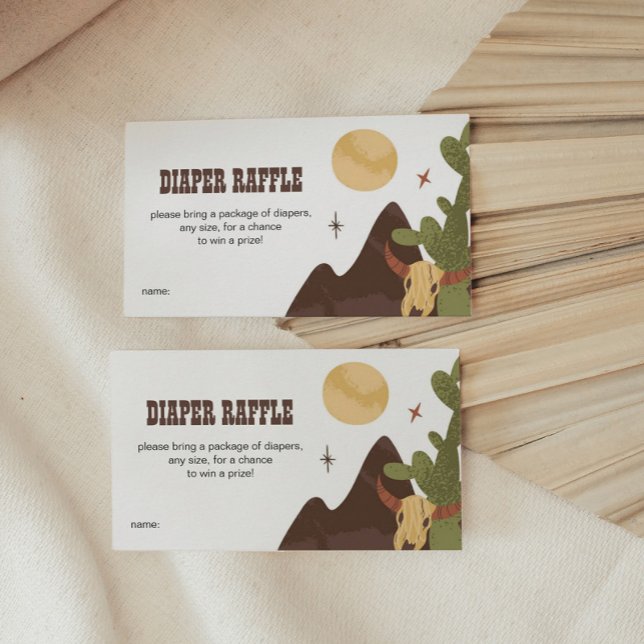 Tarjeta De Recepción Cowboy Western Baby Shower Diaper Raffle (Subido por el creador)