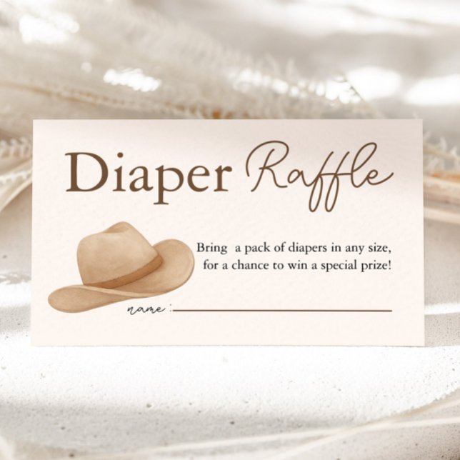 Tarjeta De Recepción Cowboy Western Baby Shower Diaper Raffle (Subido por el creador)