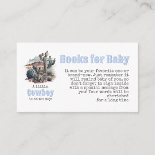 Tarjeta De Recepción Cowboy Western Blue Boy Boys para Baby Shower